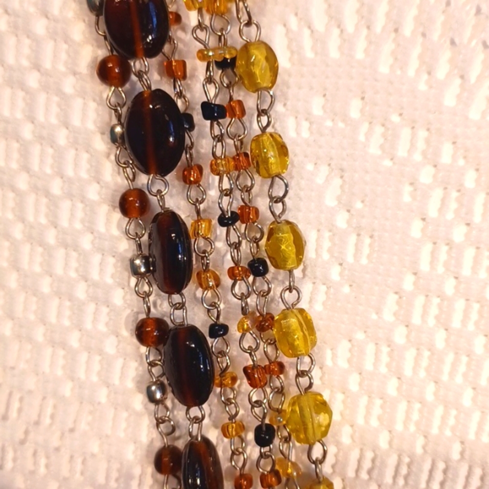 6 strand stone necklace 6065